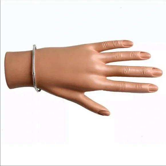 Pandora 925 Sterling Silver Barrel Clasp 7.25" Charm Bracelet - Picture 2 of 2